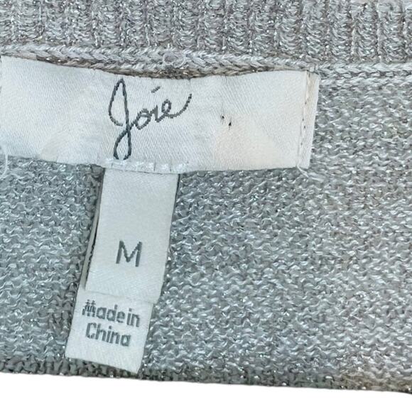 Joie Tambrel Asymmetrical Hem Sweater Silver M - Picture 6 of 13